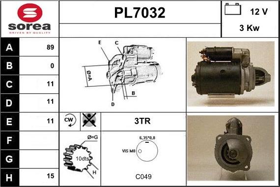 Sera PL7032 - Démarreur cwaw.fr