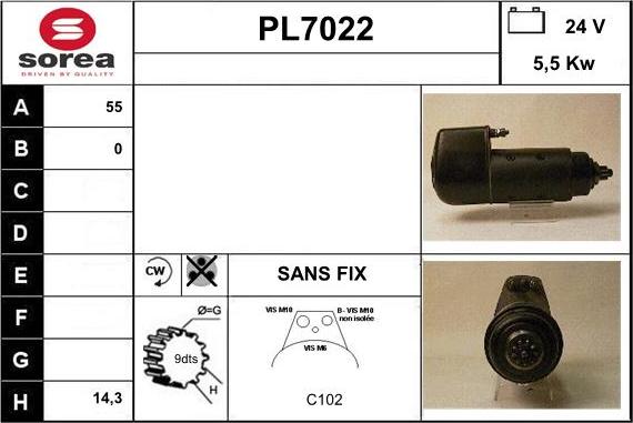 Sera PL7022 - Démarreur cwaw.fr