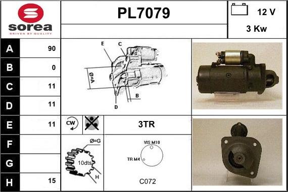 Sera PL7079 - Démarreur cwaw.fr