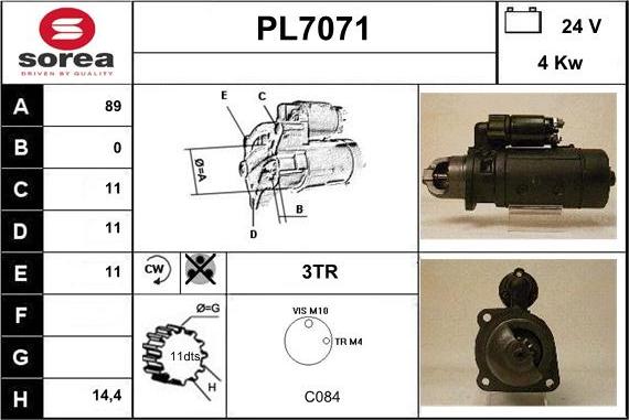 Sera PL7071 - Démarreur cwaw.fr