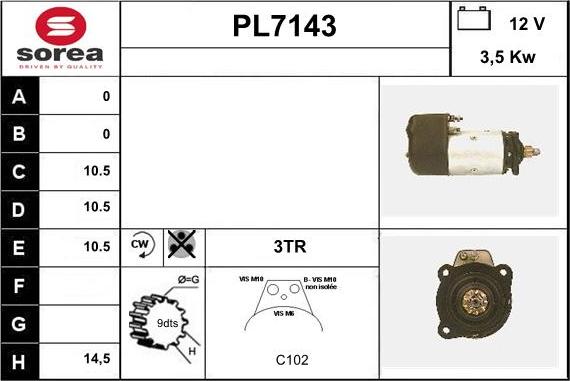 Sera PL7143 - Démarreur cwaw.fr