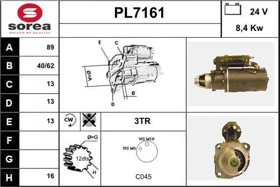 Sera PL7161 - Démarreur cwaw.fr