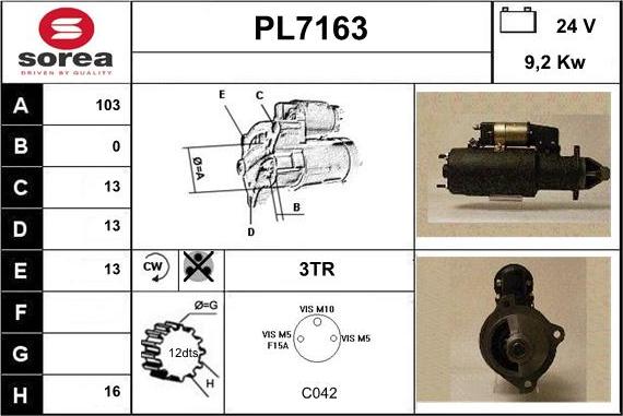 Sera PL7163 - Démarreur cwaw.fr