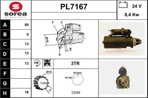 Sera PL7167 - Démarreur cwaw.fr