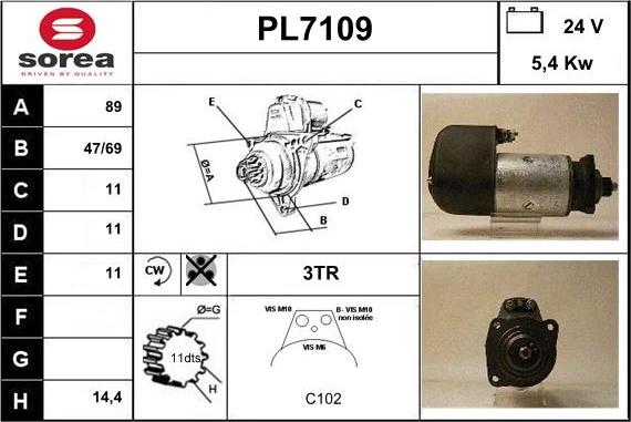 Sera PL7109 - Démarreur cwaw.fr