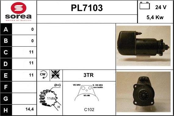 Sera PL7103 - Démarreur cwaw.fr