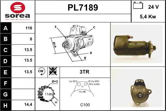 Sera PL7189 - Démarreur cwaw.fr