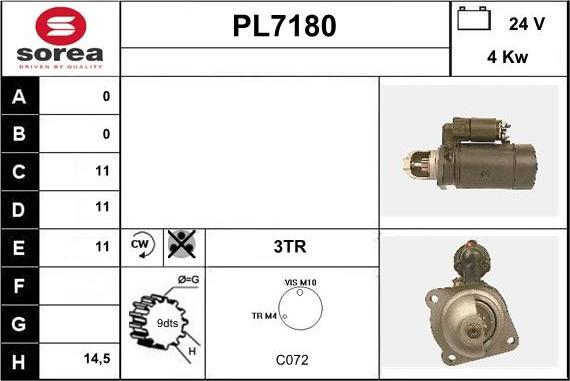 Sera PL7180 - Démarreur cwaw.fr