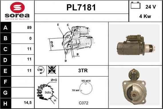 Sera PL7181 - Démarreur cwaw.fr