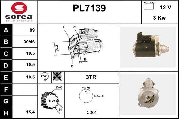 Sera PL7139 - Démarreur cwaw.fr