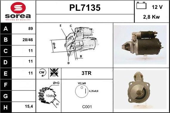 Sera PL7135 - Démarreur cwaw.fr