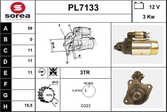 Sera PL7133 - Démarreur cwaw.fr