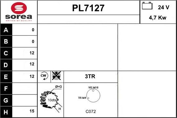 Sera PL7127 - Démarreur cwaw.fr