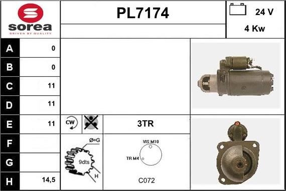 Sera PL7174 - Démarreur cwaw.fr