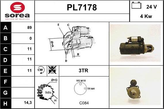 Sera PL7178 - Démarreur cwaw.fr