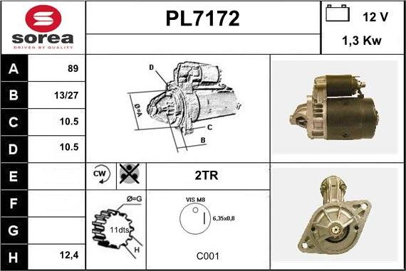 Sera PL7172 - Démarreur cwaw.fr