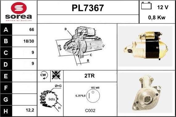 Sera PL7367 - Démarreur cwaw.fr