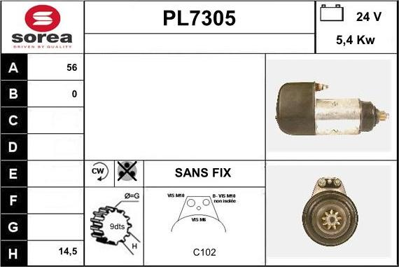 Sera PL7305 - Démarreur cwaw.fr