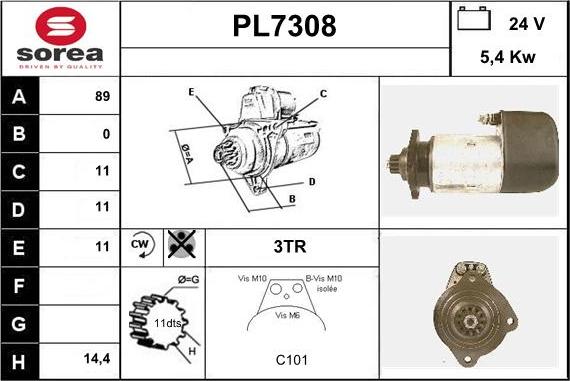 Sera PL7308 - Démarreur cwaw.fr