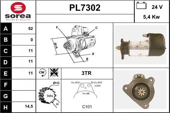 Sera PL7302 - Démarreur cwaw.fr