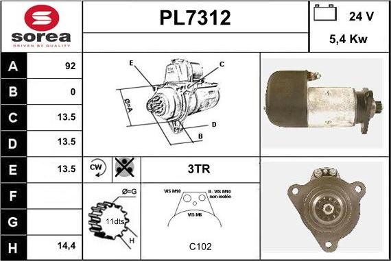 Sera PL7312 - Démarreur cwaw.fr