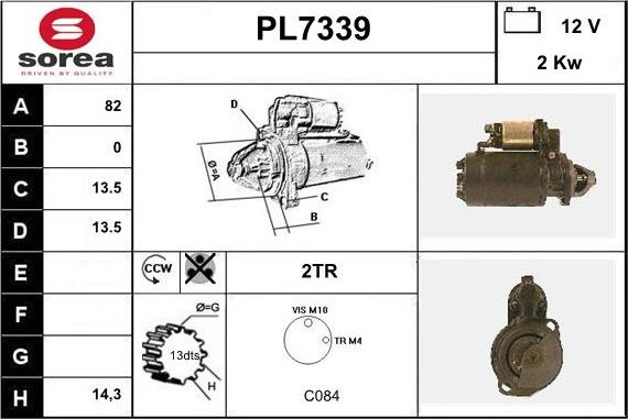 Sera PL7339 - Démarreur cwaw.fr