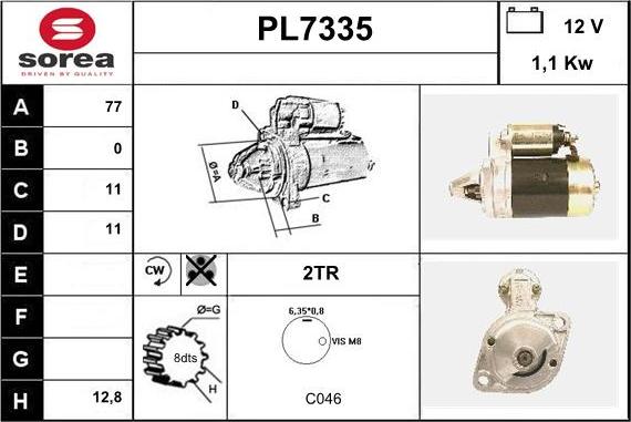 Sera PL7335 - Démarreur cwaw.fr