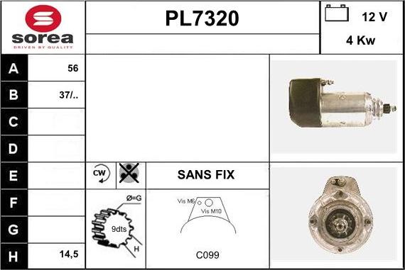 Sera PL7320 - Démarreur cwaw.fr