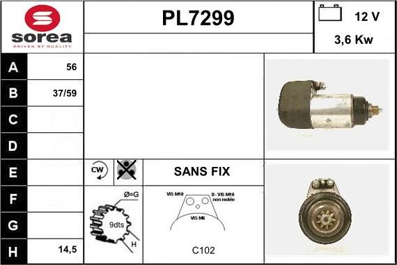 Sera PL7299 - Démarreur cwaw.fr