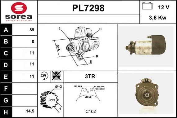 Sera PL7298 - Démarreur cwaw.fr