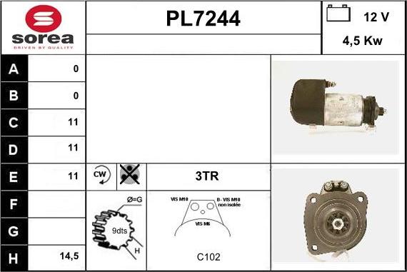 Sera PL7244 - Démarreur cwaw.fr