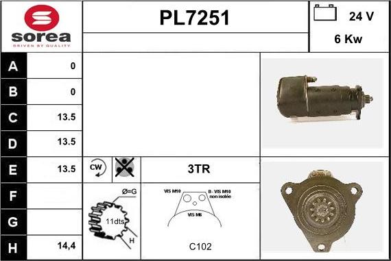 Sera PL7251 - Démarreur cwaw.fr