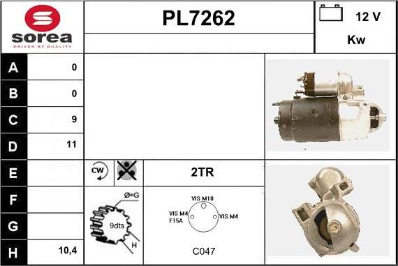 Sera PL7262 - Démarreur cwaw.fr