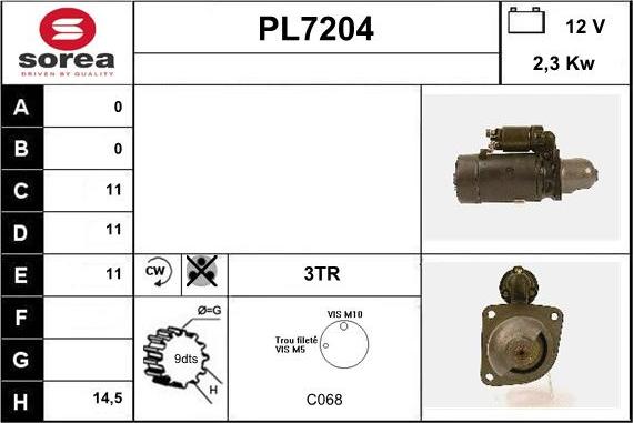 Sera PL7204 - Démarreur cwaw.fr