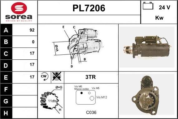 Sera PL7206 - Démarreur cwaw.fr