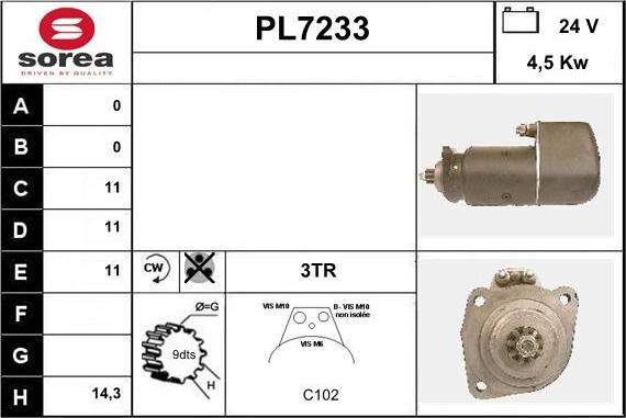 Sera PL7233 - Démarreur cwaw.fr