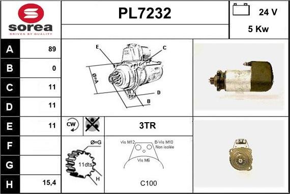 Sera PL7232 - Démarreur cwaw.fr