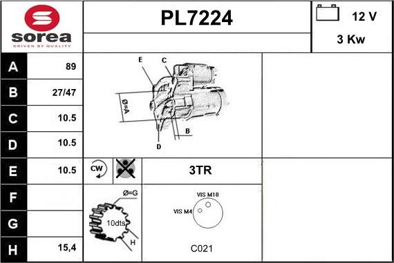 Sera PL7224 - Démarreur cwaw.fr