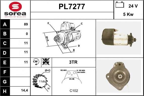 Sera PL7277 - Démarreur cwaw.fr