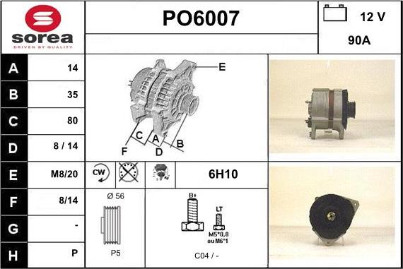 Sera PO6007 - Alternateur cwaw.fr