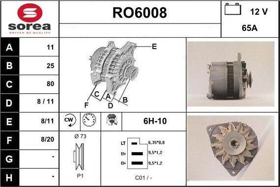 Sera RO6008 - Alternateur cwaw.fr