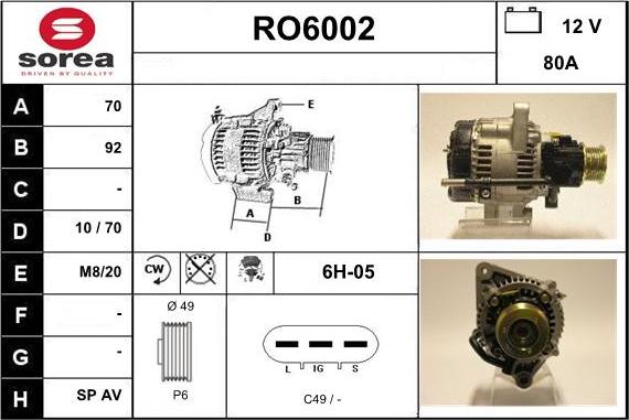 Sera RO6002 - Alternateur cwaw.fr