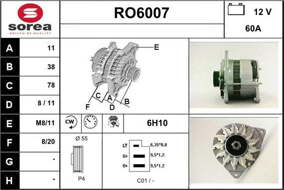 Sera RO6007 - Alternateur cwaw.fr