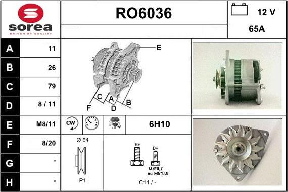 Sera RO6036 - Alternateur cwaw.fr