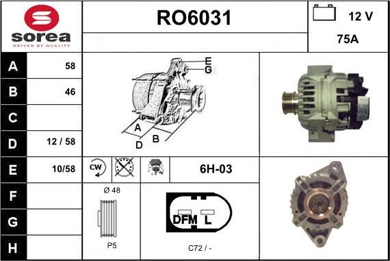 Sera RO6031 - Alternateur cwaw.fr