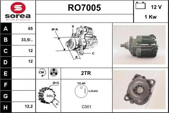 Sera RO7005 - Démarreur cwaw.fr