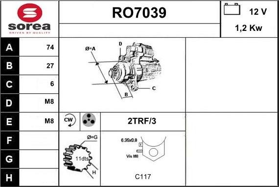 Sera RO7039 - Démarreur cwaw.fr