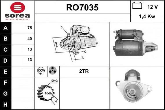 Sera RO7035 - Démarreur cwaw.fr