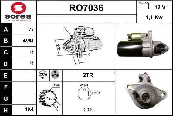 Sera RO7036 - Démarreur cwaw.fr