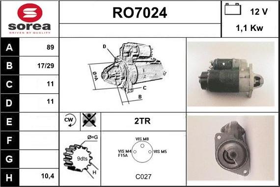 Sera RO7024 - Démarreur cwaw.fr